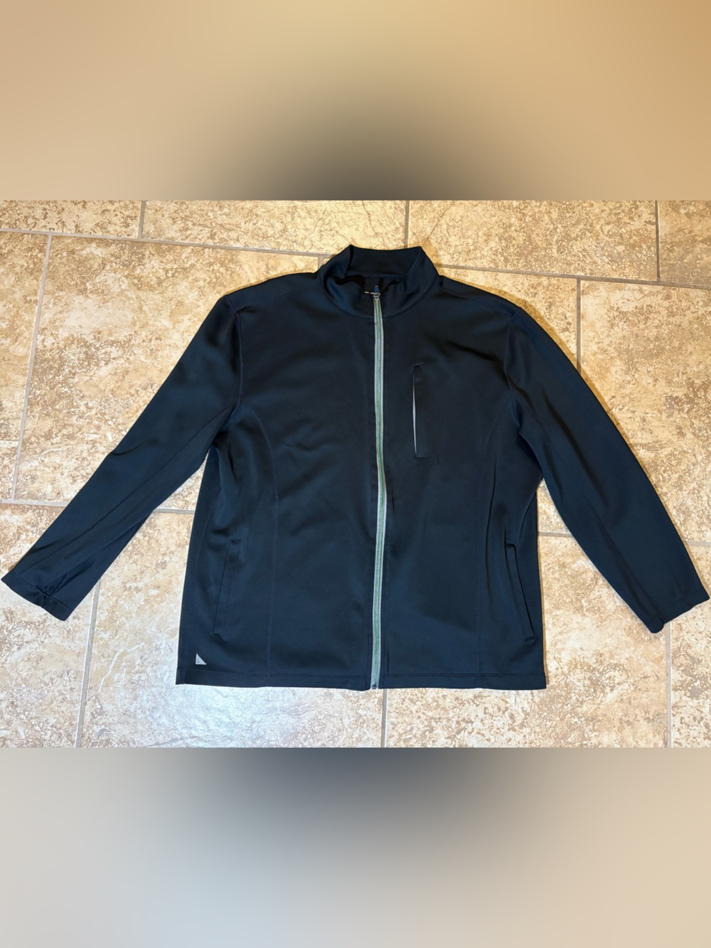Untuckit Dashwood Jacket Mens Black Green Full Zip Lightweight Stretch Sz Large